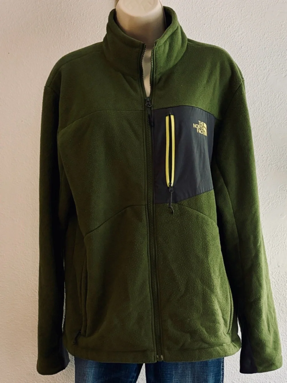 The North Face Denali 2 Full Zip Fleece Jacket Men’s M Olive Green